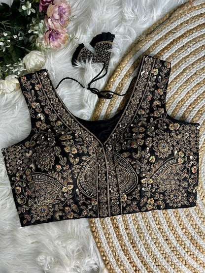 Product Image - Designer Bridal Blouse with Heavy Handwork