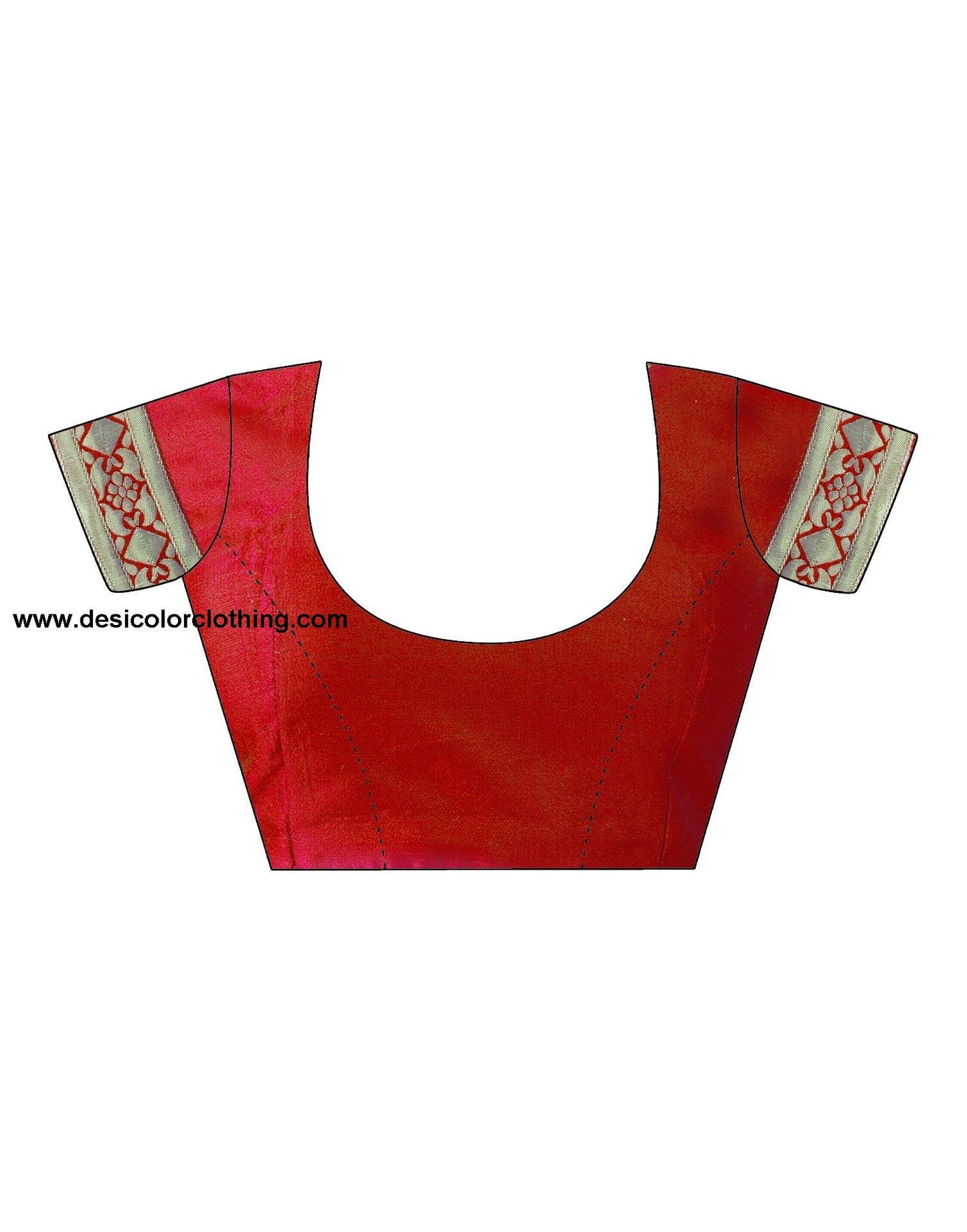 Red Jacquard Silk Saree