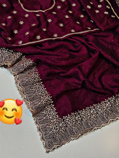 Product Image - Designer saree for wedding or party wear full trending - 2