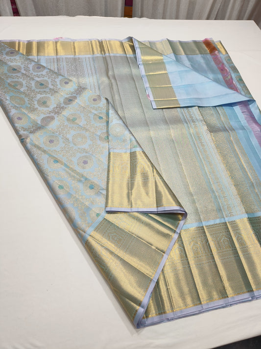 Product Image - Designer Kanjeevaram Saree with Zari Buttas