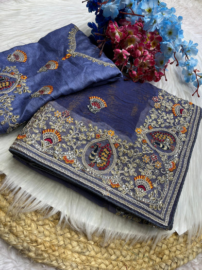 Product Image - Exquisite Designer Saree in Srivalli Silk