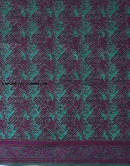Teal Green Silk Woven Banarasi Saree
