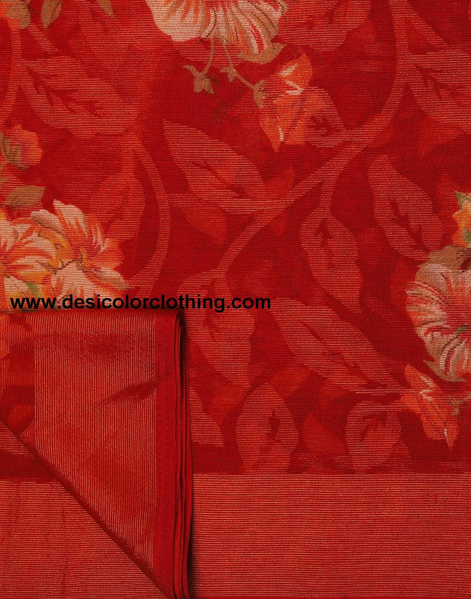 Red Brasso Saree