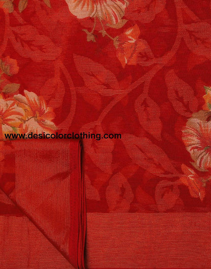 Red Brasso Saree