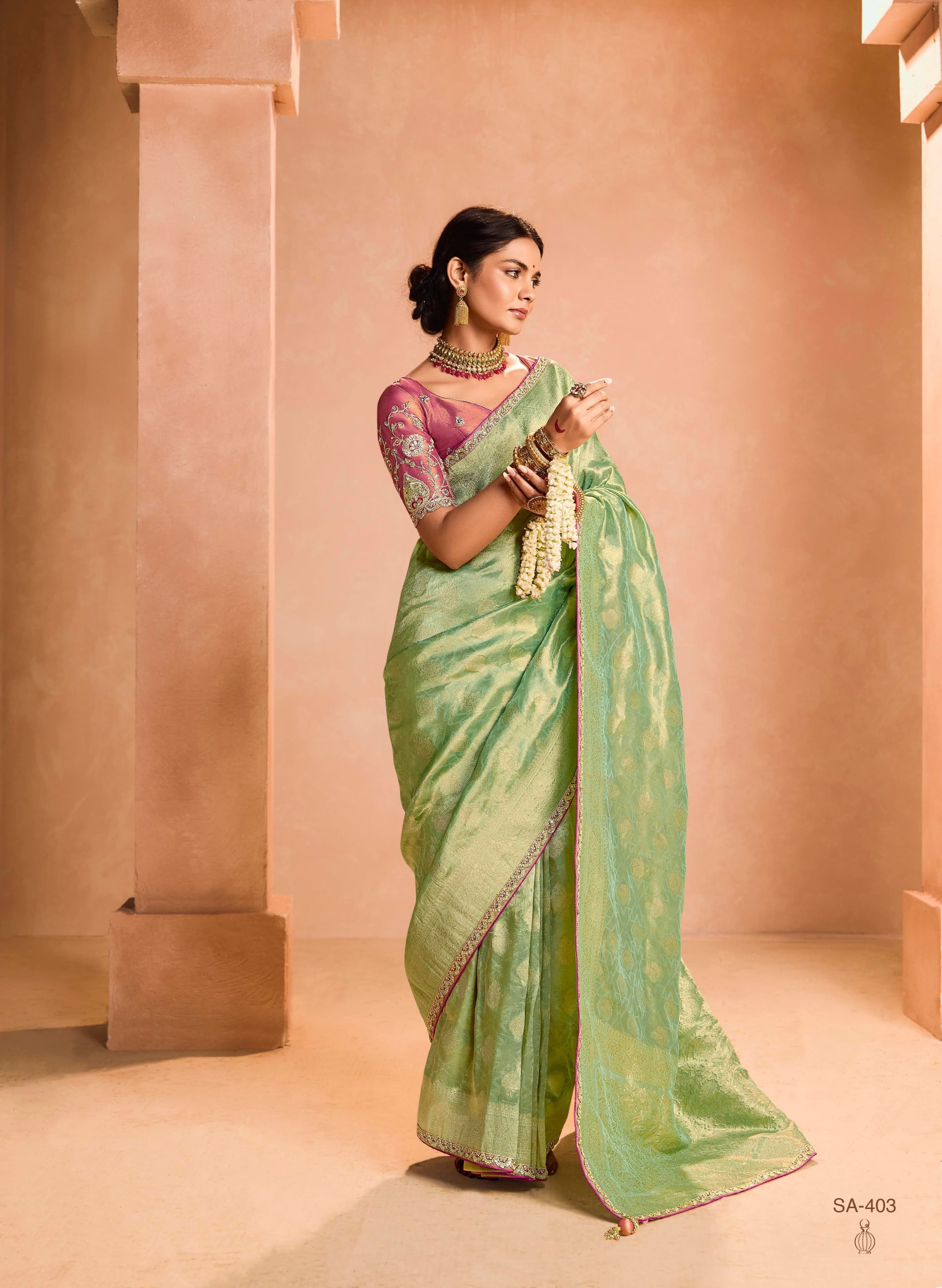 Product Image - Exquisite Soft Silk Saree with Dual Zari Weaving Design