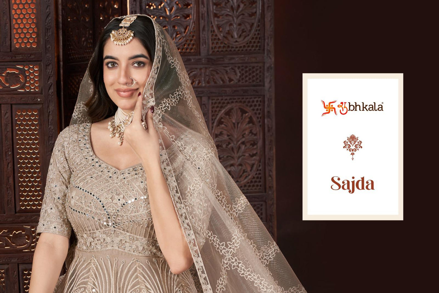 Product Image - Exclusive Long Floor Length Embroidered Gown Collection by SHUBHKALA