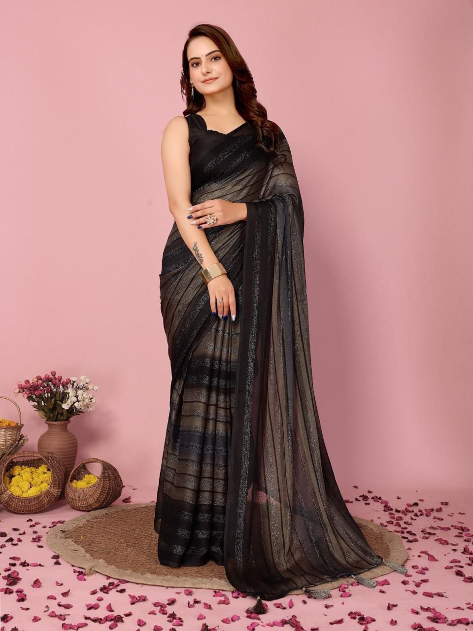 READY TO WEAR 1 MIN SAREE - SOFT NAYLONE SAREE