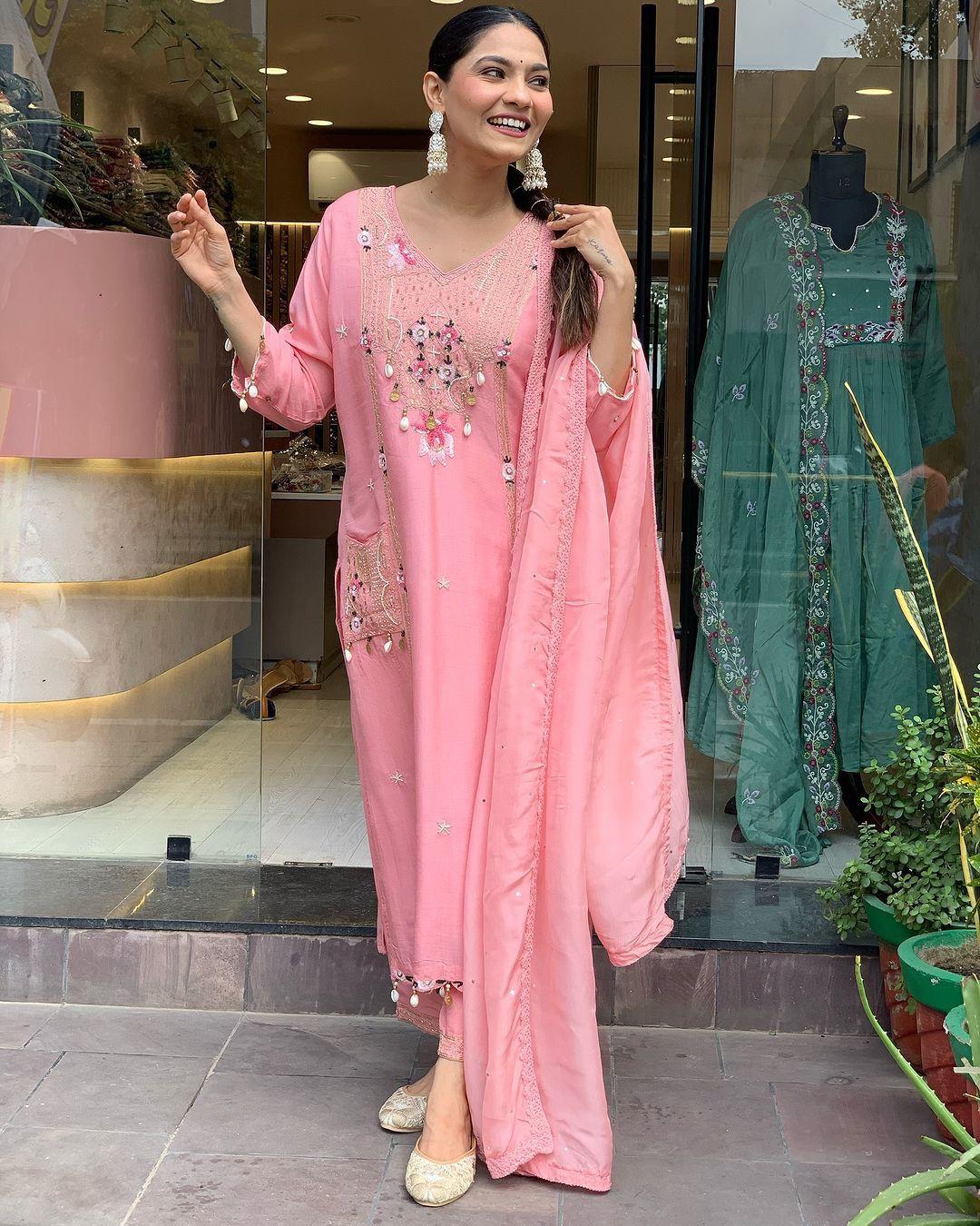 Product Image - Designer Georgette Festive Saree with Intricate Embroidery Work
