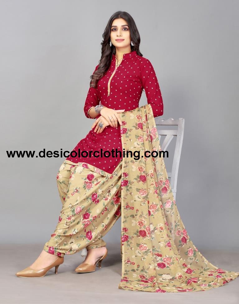 Printed Unstitched Salwar Suit Material
