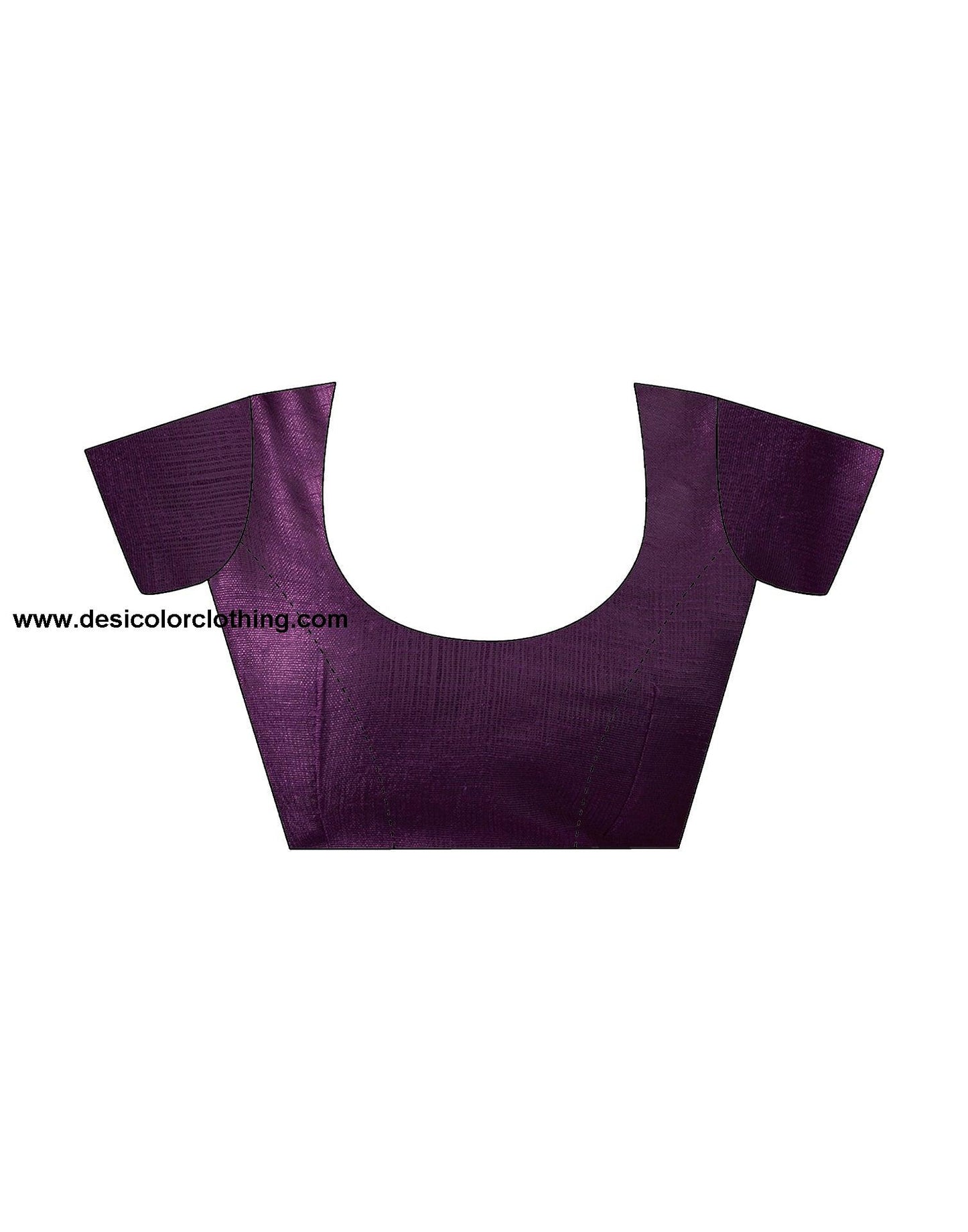 Purple Net Plain Saree