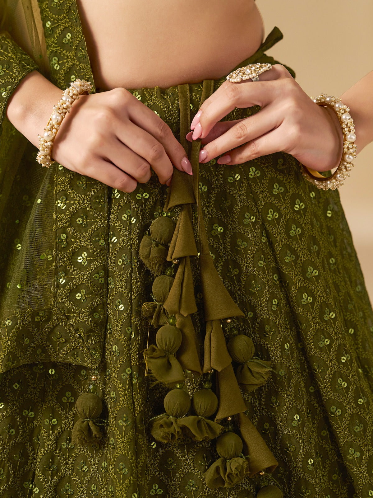 Product Image - Bridesmaid Lehenga Choli - 5124-Mehndi