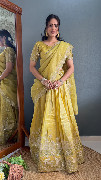Product Image - Elegant Designer Lehenga Choli with Embroidered Dupatta