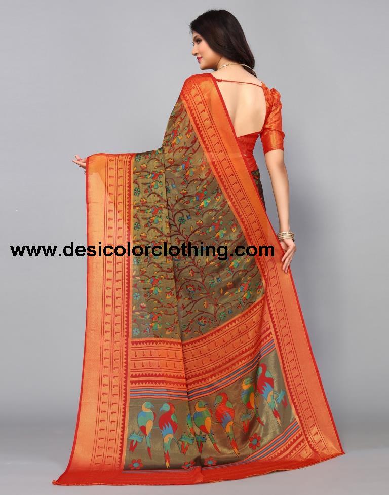 Gold Brasso Saree