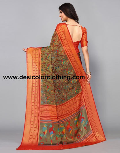 Gold Brasso Saree