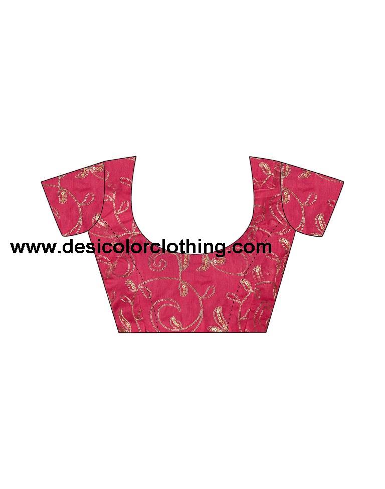 Rose Pink Printed Georgette Saree
