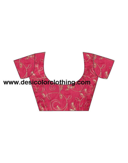 Rose Pink Printed Georgette Saree