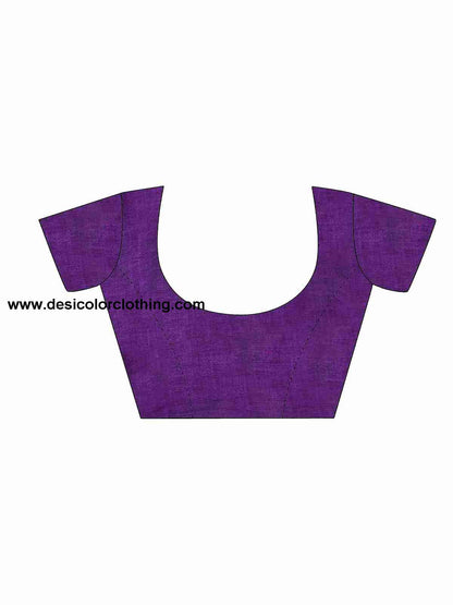 Violet Chiffon Printed Saree