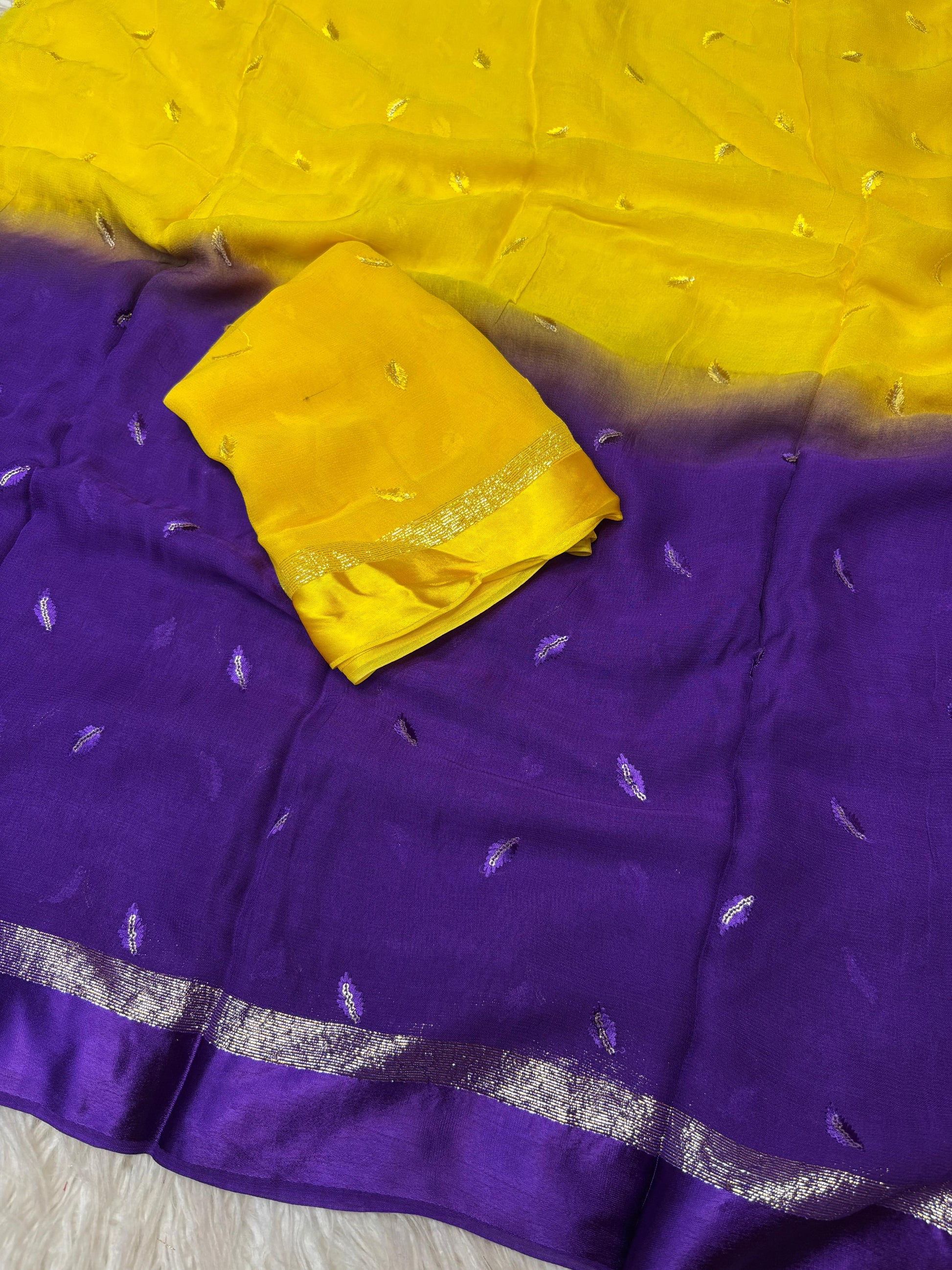 Product Image - Exquisite Jimmy Choo Silk Saree with Coding Sequence Embroidery