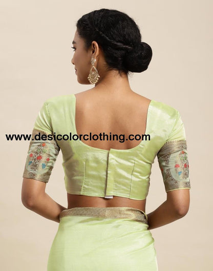 Pista Green Organza Saree