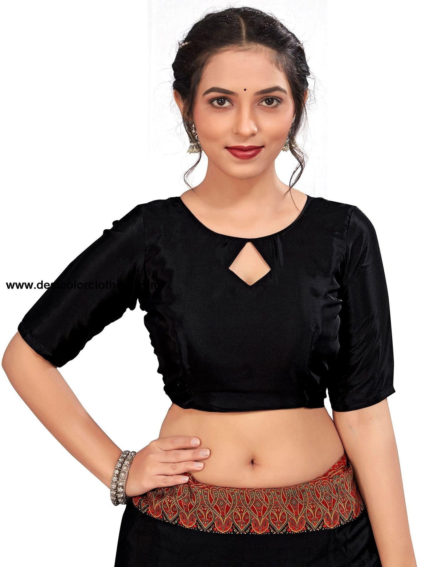 Rust Printed Silk Saree