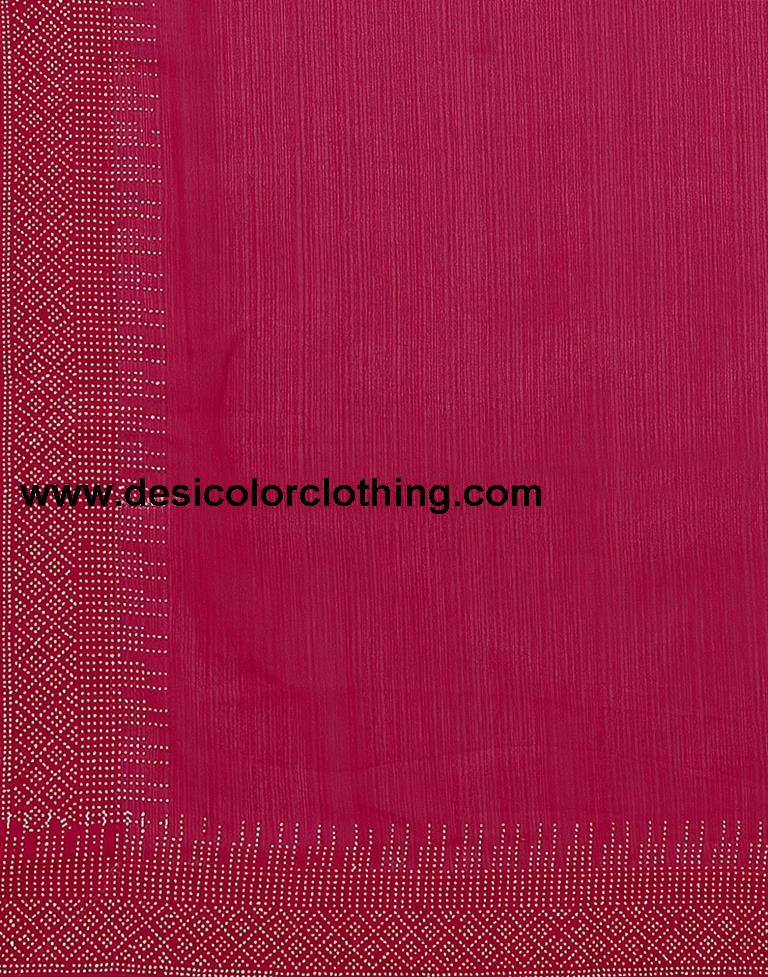 Rani Pink Plain Georgette Saree