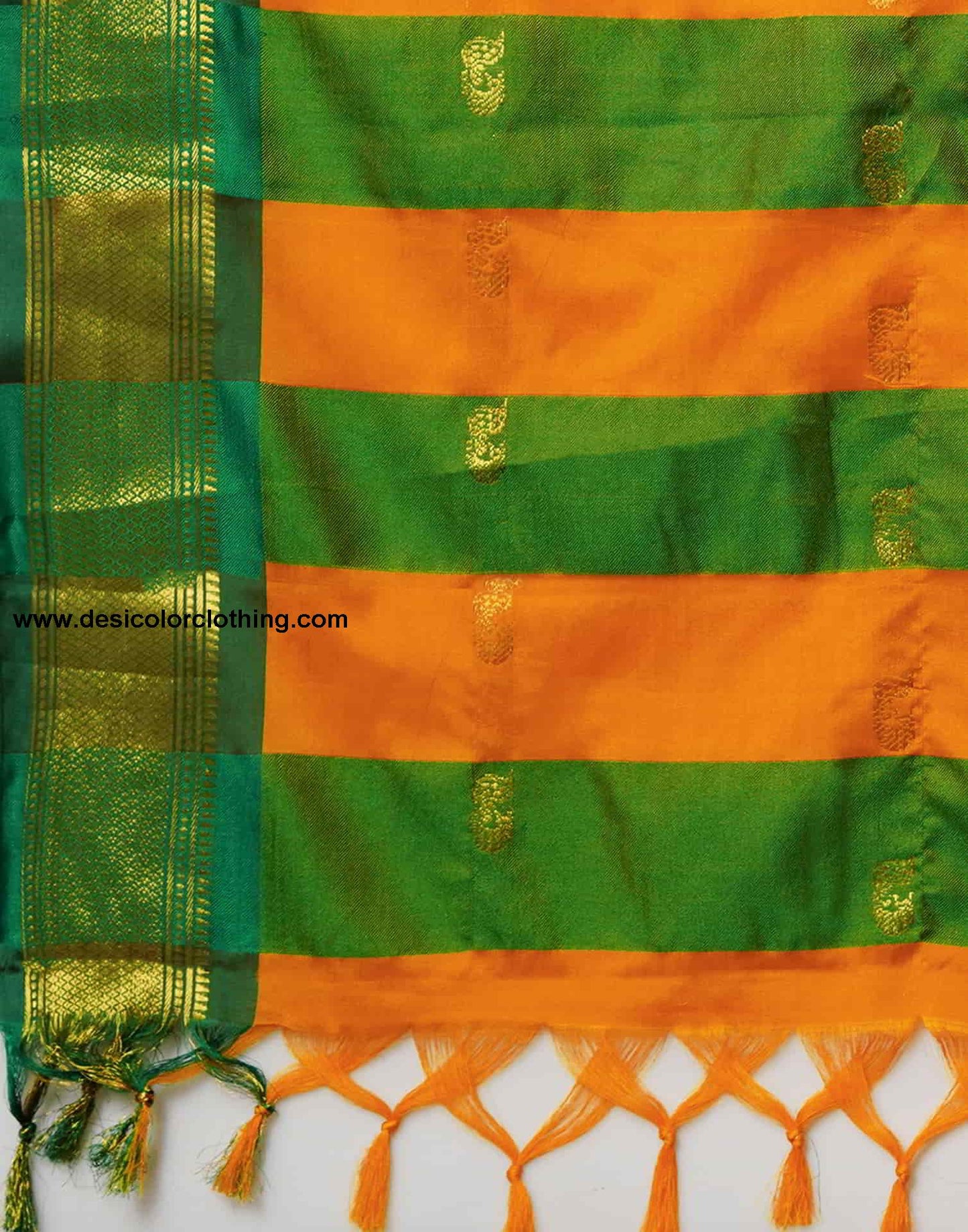 Yellow Kanjivaram Silk Woven Saree