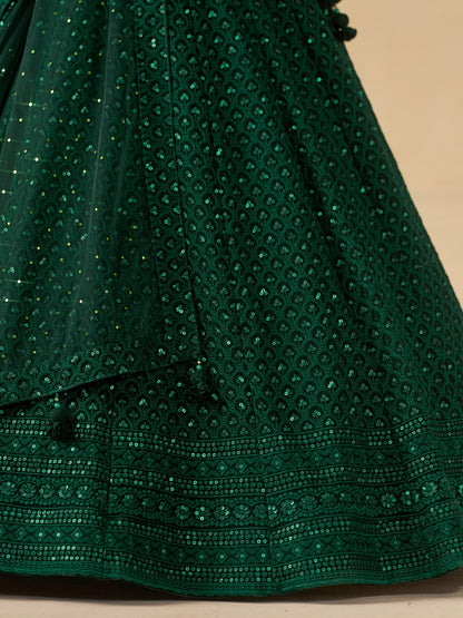 Product Image - Blue Georgette Bridesmaid Lehenga Choli
