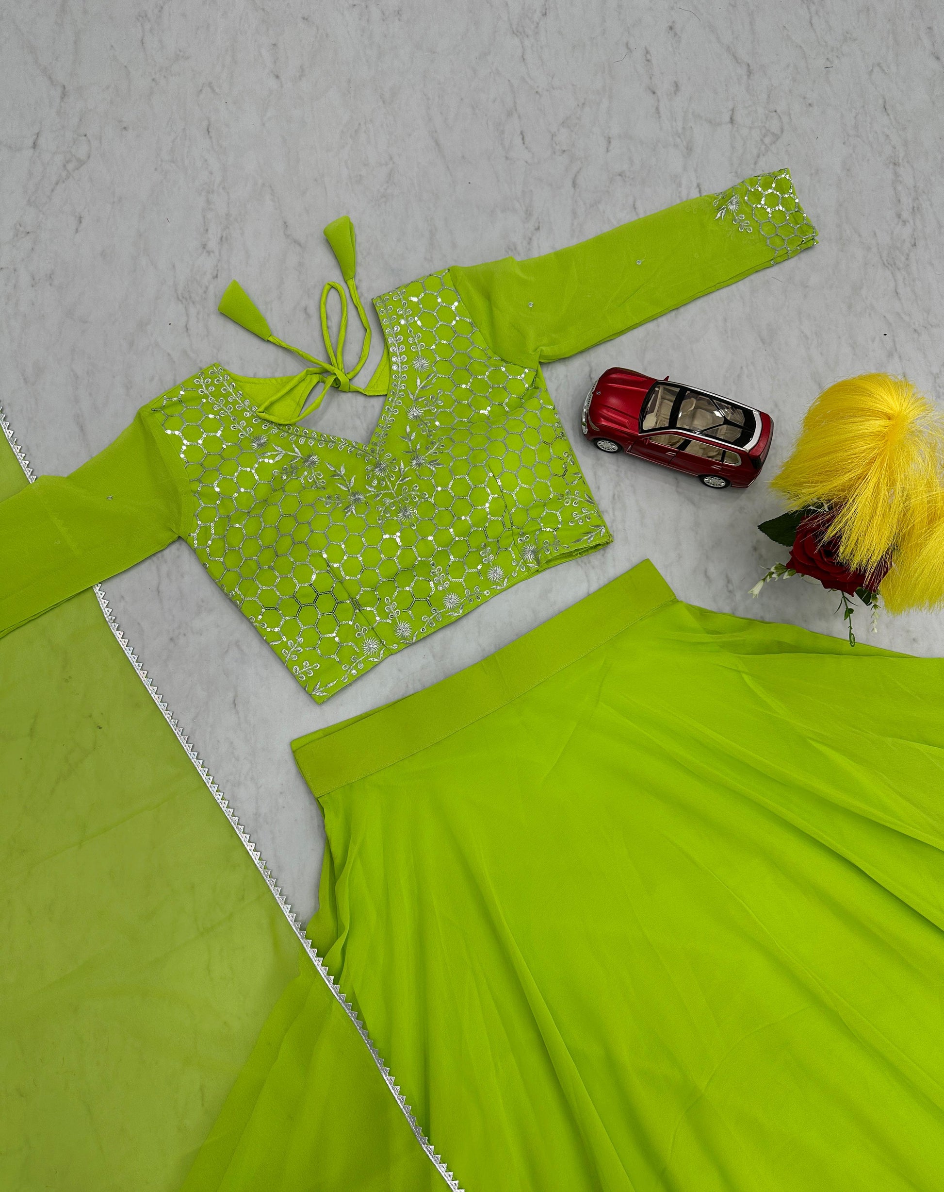 Product Image - Elegant Embroidered Lehenga Choli by Prisha Creation - PC-466