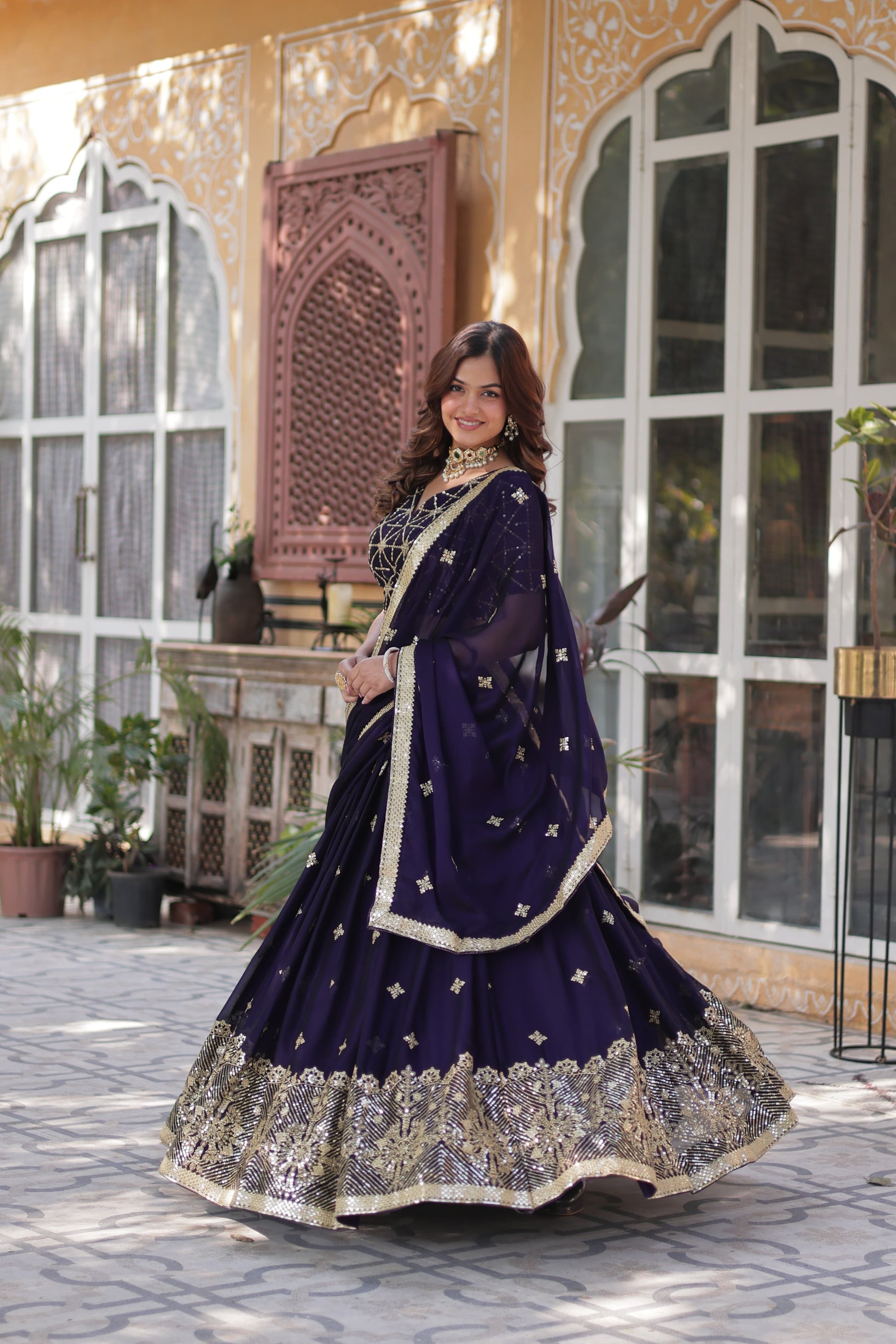 Product Image - Exquisite Rangoli Silk Lehenga Choli with Sequins and Embroidery