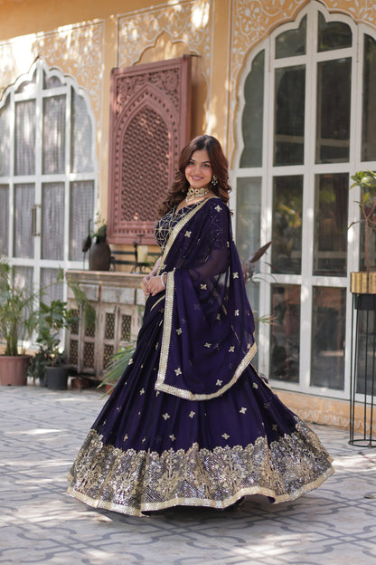Product Image - Exquisite Rangoli Silk Lehenga Choli with Sequins and Embroidery