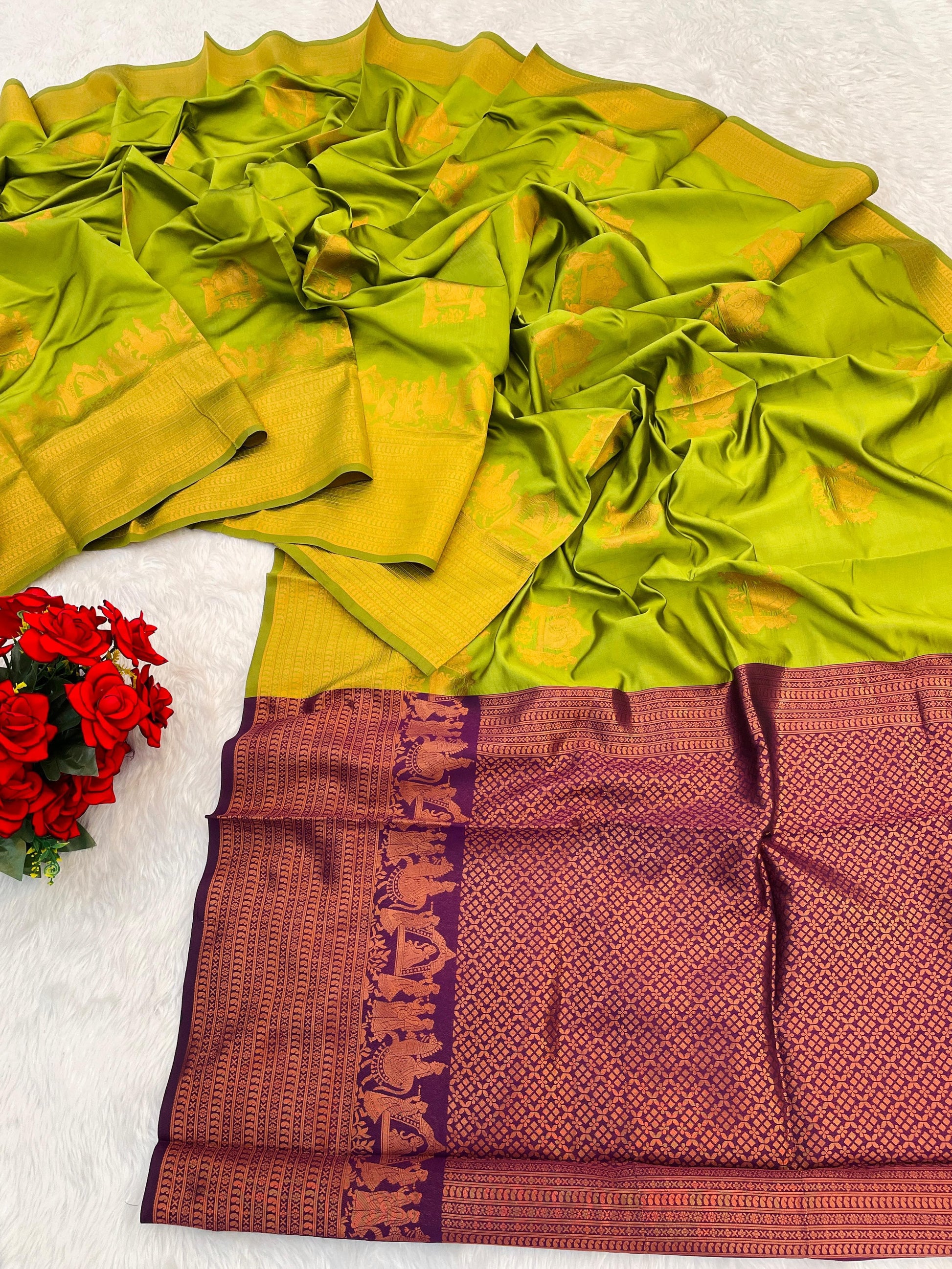 Product Image - Elegant Tissue Soft Silk Banarasi Saree - Ethnic Wear
