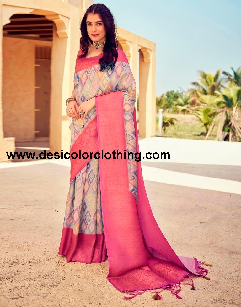 PinkWeaving Silk Printed Ready To Wear