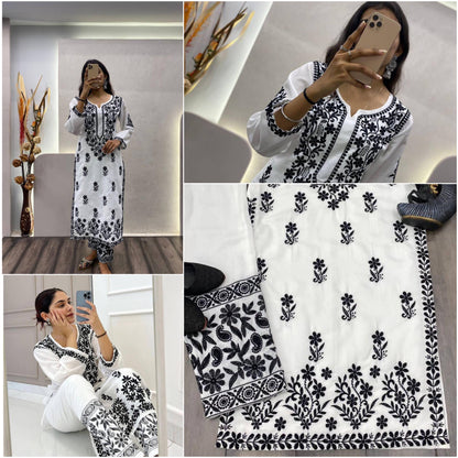 Product Image - Exclusive Designer Kurti-Pant Pair - Perfect for Festive Attire