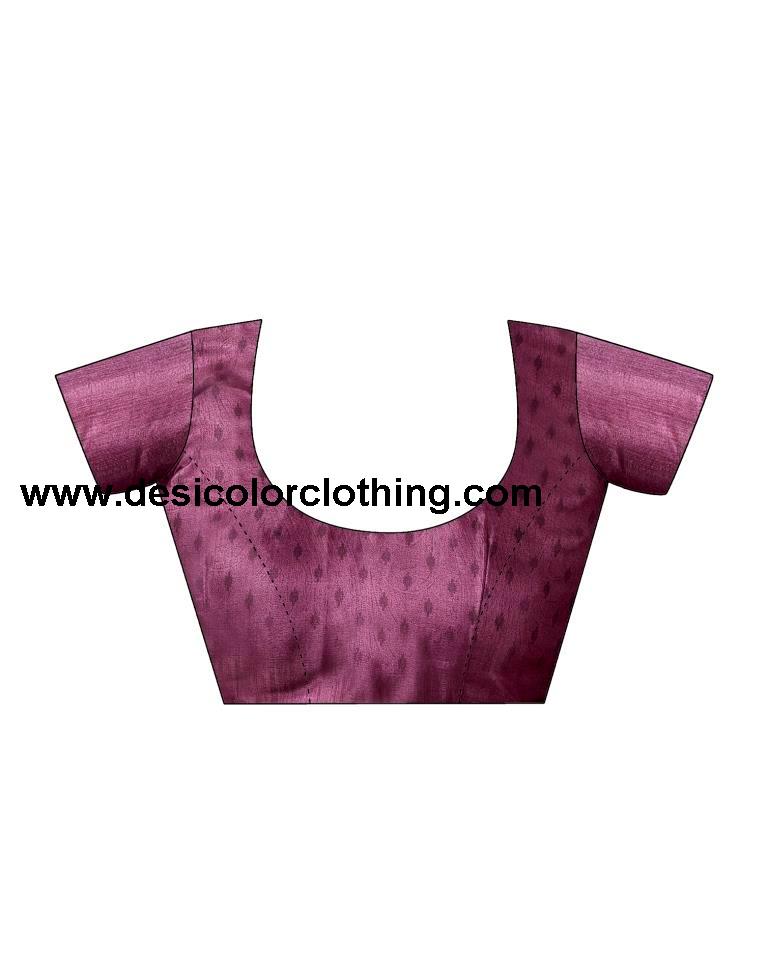 Dark Purple Silk Printed Sarees
