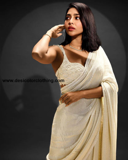 Bollywood Blockbuster Sequins Design Georgette Saree