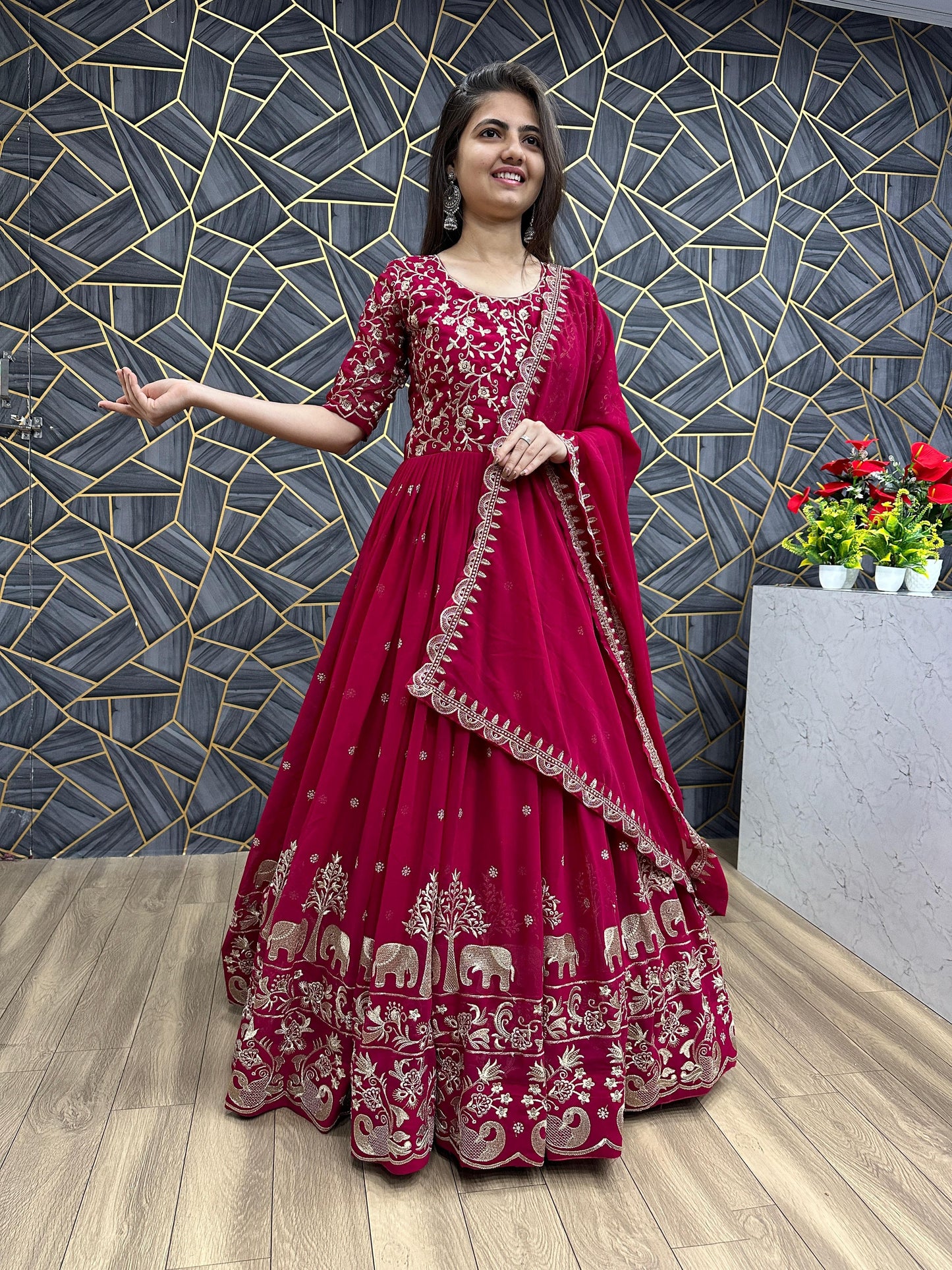 Product Image -  Designer Georgette Festival Gown