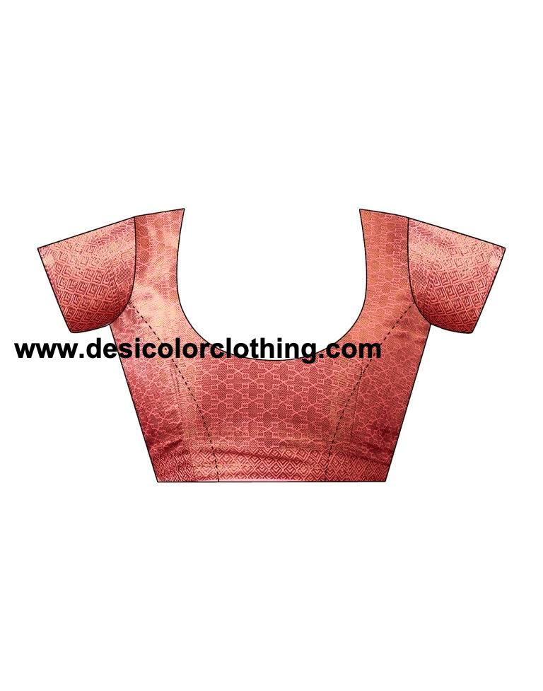 Pink Silk Plain Saree