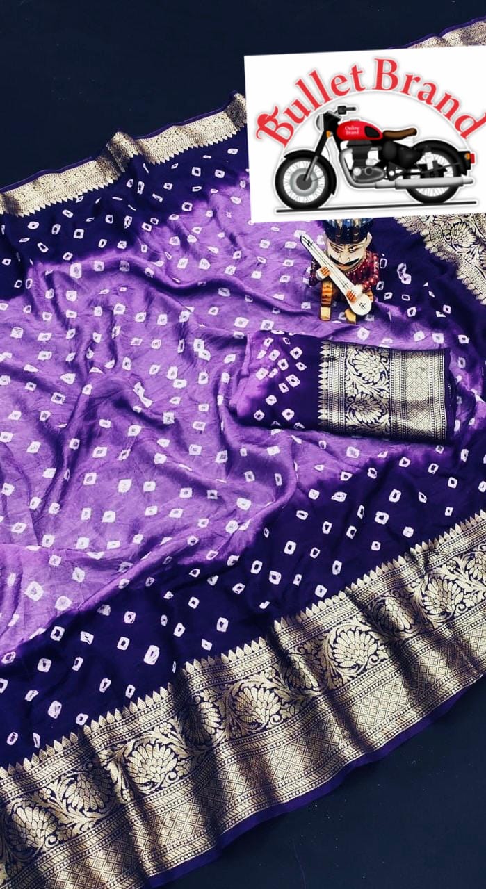 Product Image - Designer Bandhej Patola Saree - Pure Dola Silk Ethnic Wear