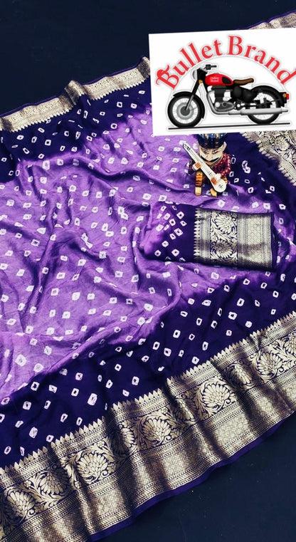 Product Image - Designer Bandhej Patola Saree - Pure Dola Silk Ethnic Wear