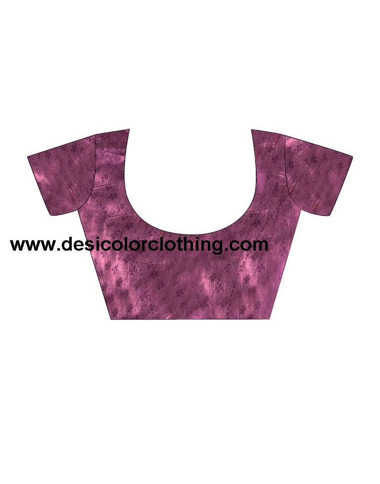 Dark Purple Silk Printed Sarees
