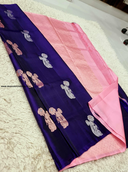Kanchipuram Handwoven High Quality Lite Weight Soft Silk Sarees