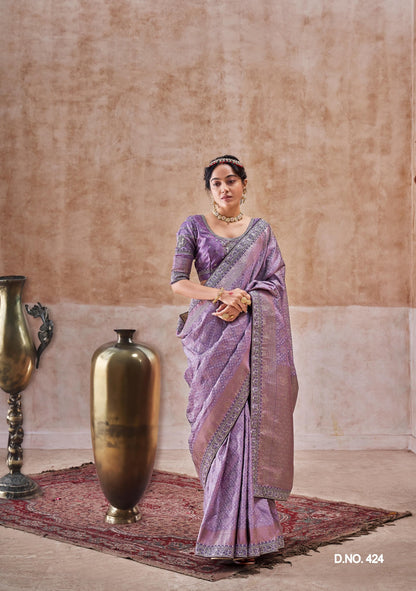 Product Image - Premium Designer Georgette Saree with Heavy Embroidery and Sequins - Festive Wear