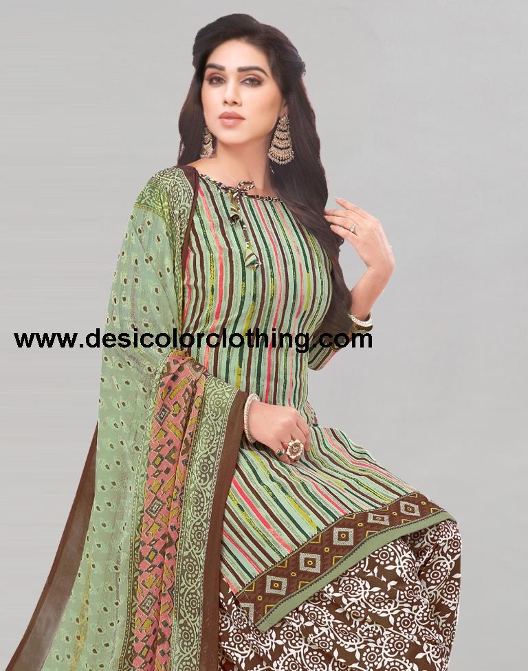 Printed Polyester Unstitched Salwar Suit Material