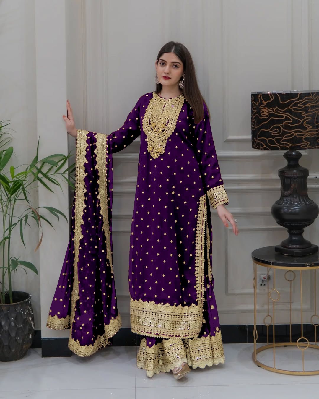 Product Image - Designer Georgette Festive Wedding Saree with Embroidery