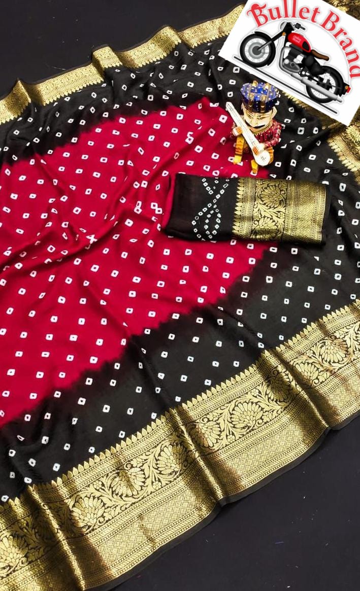 Product Image - Designer Bandhej Patola Saree - Pure Dola Silk Ethnic Wear