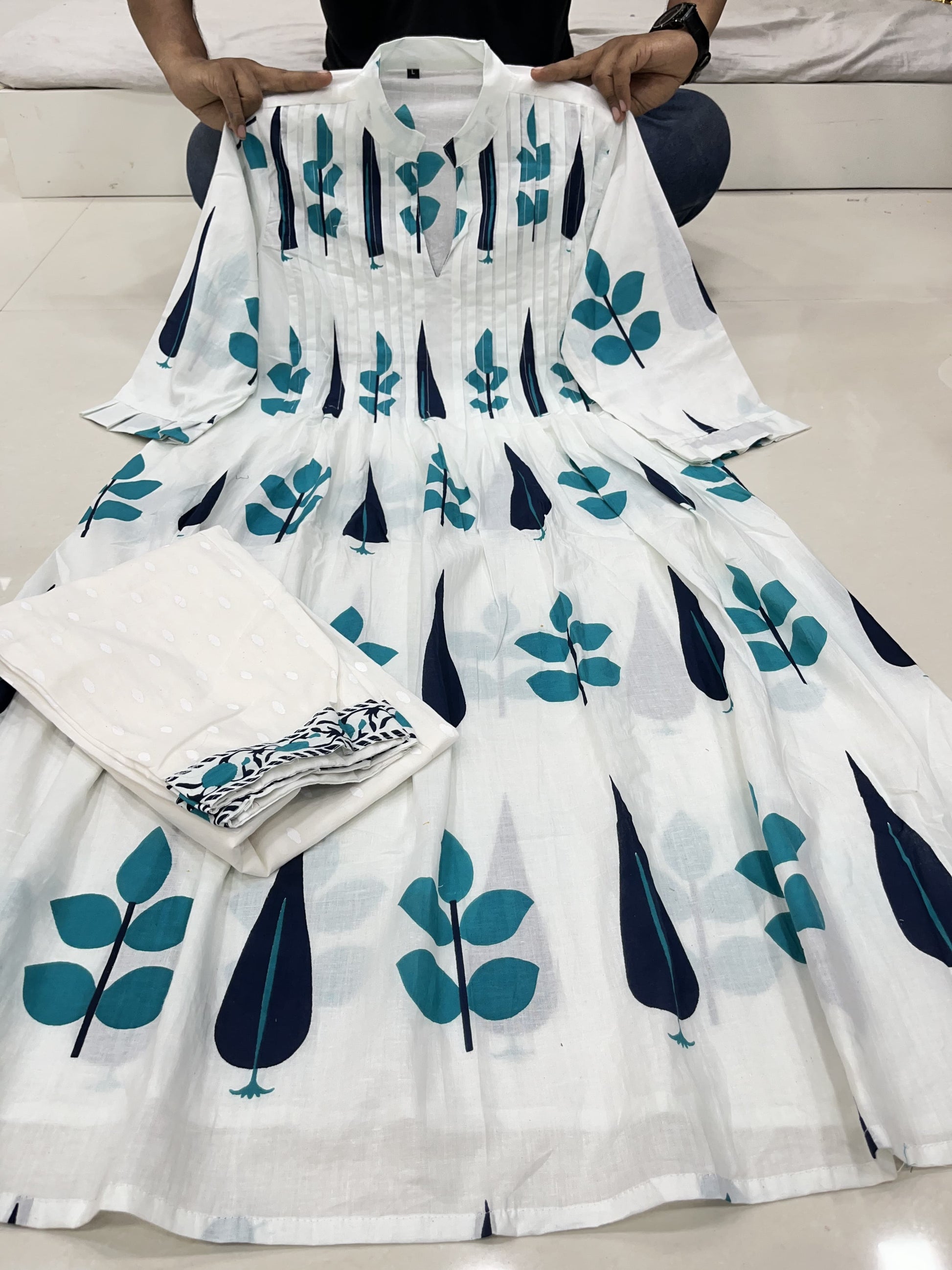 Product Image - Hand Block Printed Kurta Set - Elegant Summer Special