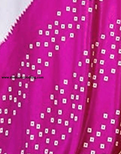 White Printed Chiffon Saree