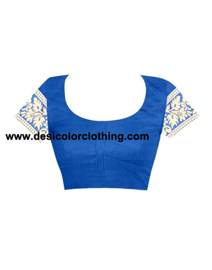 Blue Jacquard Banarasi Silk Saree