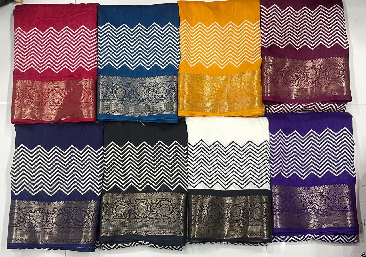 Product Image - Elegant Pure Dola Silk Saree with Heavy Jacquard Weaving Border and HD Kalamkari Style Print