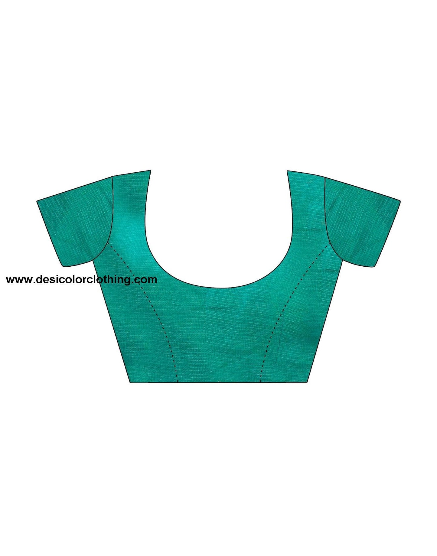 Turquoise Chiffon Printed Saree